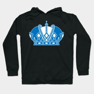 Imperial crown (blue and white) Hoodie